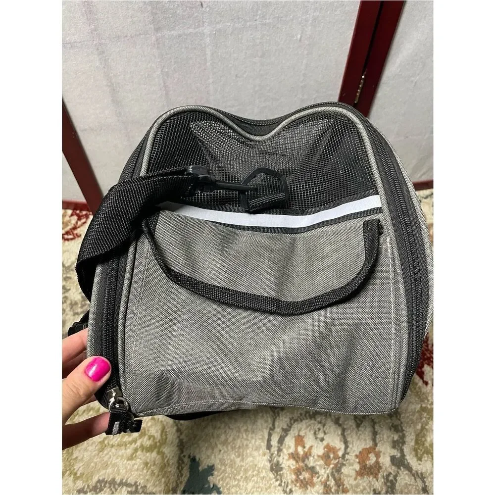 EliteField Gray & Black Soft Fabric Pet Carrier for Cats & Small Dogs